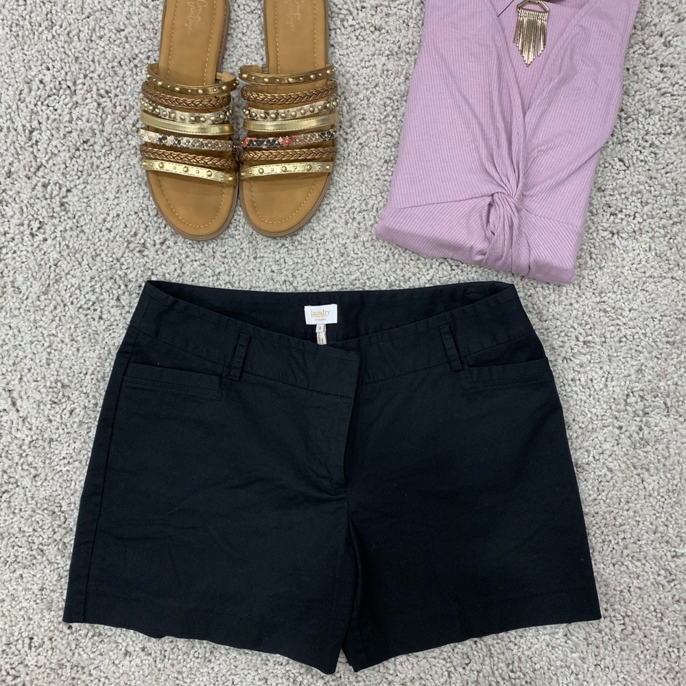 Shelli Segal Black Chino Shorts